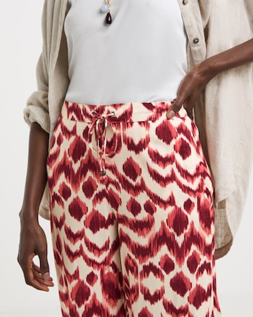 Printed Wide Leg Trousers