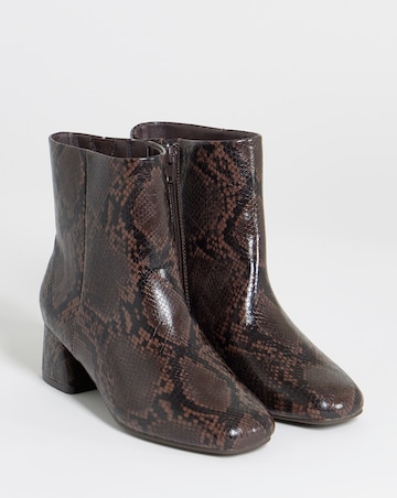 Carmella Block Heel Ankle Boots - Wide Fit (E)