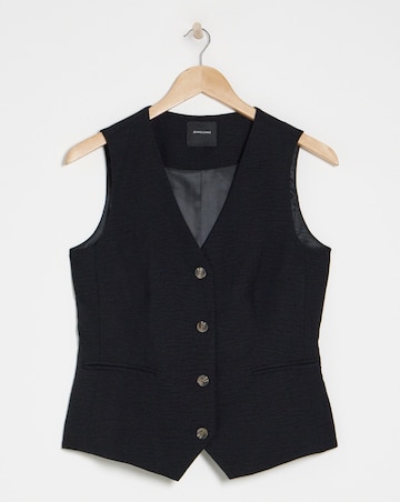 Textured Button Front Waistcoat