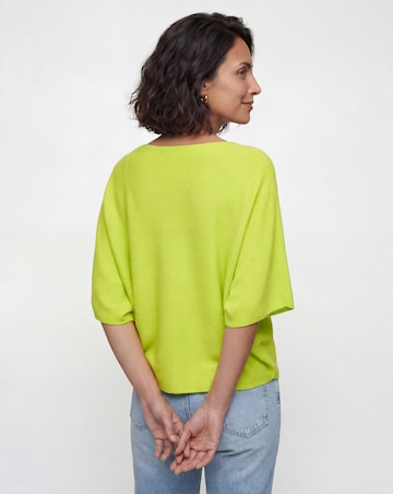 Lime Kimono Sleeve Knitted Jumper