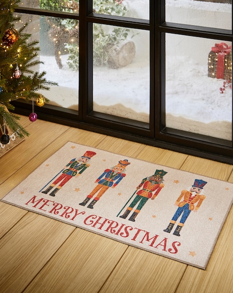 Christmas Nutcrackers Washable Doormat