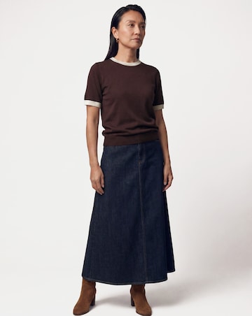 Contrast Tipping Knitted T-shirt