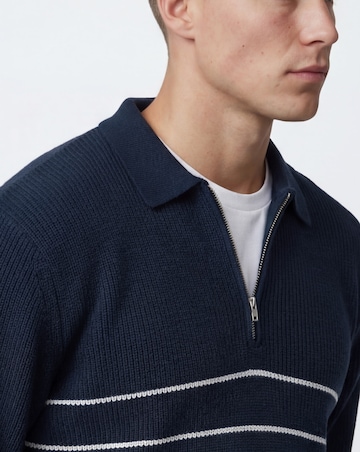Stripe Slouch Knitted Polo