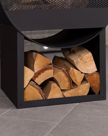 Charles Bentley Black Steel Chimenea