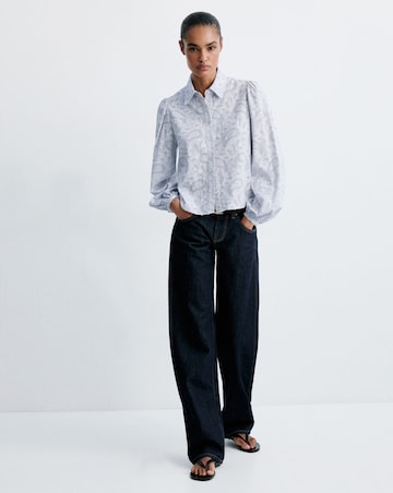 Mango Striped Shirt With Embroidered Details
