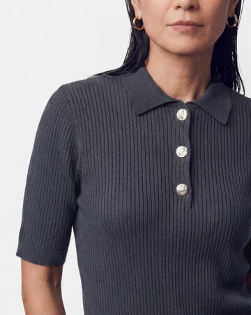 Eversoft Ribbed Henley Collared Jumper