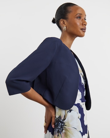 Joanna Hope Navy Cropped Jacket