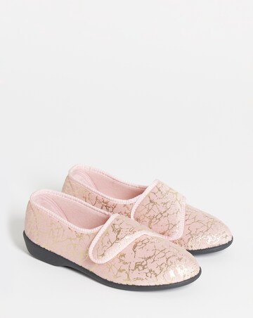 Topaz Touch & Close Full Slipper - Wide Fit (E)
