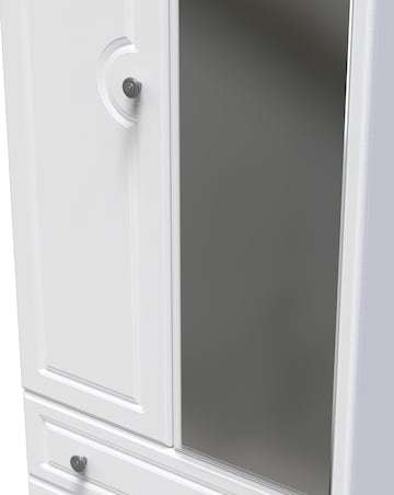 Peregrine Ready Assembled 2 Door 2 Drawer Mirrored Wardrobe - Kids