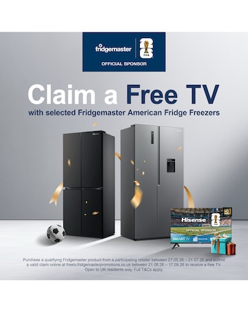 Fridgemaster MS91558DEB Non-Plumbed Total No Frost American Fridge Freezer Black