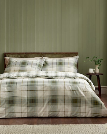 Catherine Lansfield Brushed Troon Check Duvet Cover Set