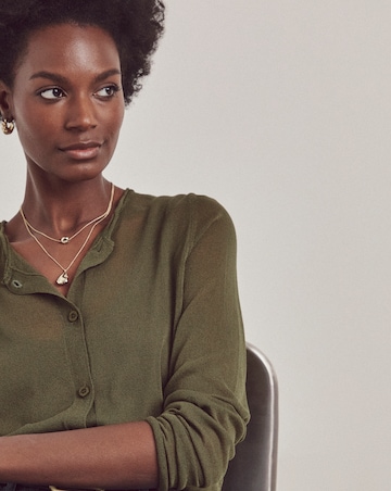 Anthology Olive Sheer Cardigan
