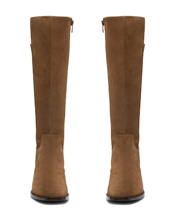 Clarks Suede Wrenn Knee High Boot - Standard Fit (D)