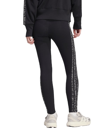 adidas 3 Stripe Leopard Print Legging