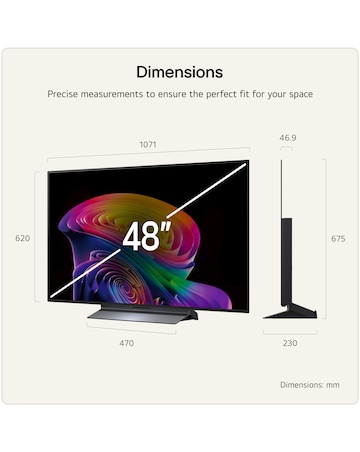LG OLED48C66LB 48in OLED Evo AI 4K Smart TV