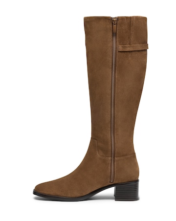 Clarks Suede Wrenn Knee High Boot - Standard Fit (D)