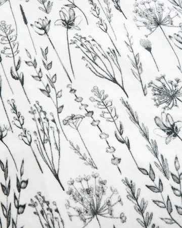 Floral Silhouette Fleece Duvet Set