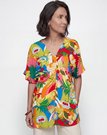 Printed Crinkle Tunic