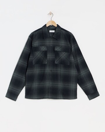 Jack & Jones Charlie Checked Overshirt - Black/Teal