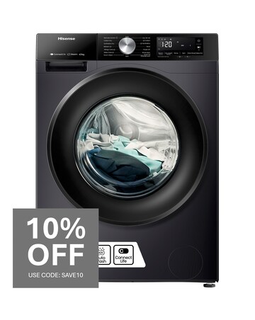 Hisense 3S Series WD3S8043BB3 WiFi-enabled 8kg Washer Dryer - Black