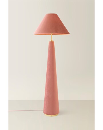 ValueLights Martha Pink Velvet Floor Lamp