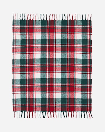 Tartan Check Faux Mohair Throw