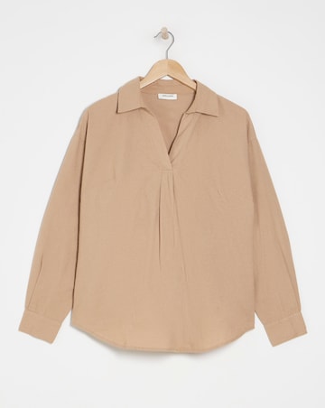 Brushed Cotton Popover Shirt