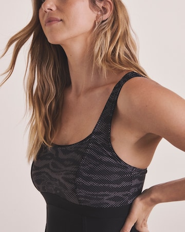 Sports Square Neck Swimdress With Shorts