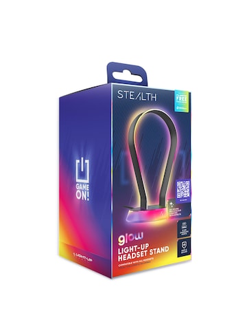 Stealth Light Up Charging Headset Stand - Glow Black