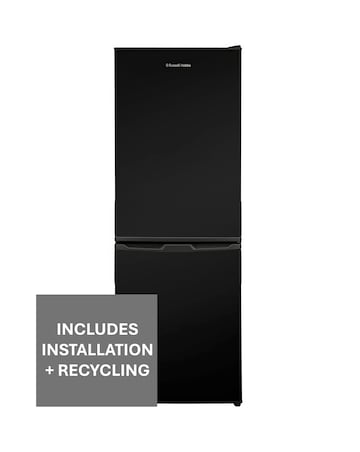 Indesit IB55532BUK Combi Fridge Freezer Black + Install