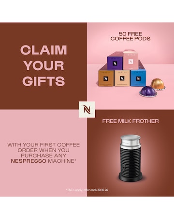 Nespresso by Krups Coffee Machine 1.1L Vertuo Next Light Grey