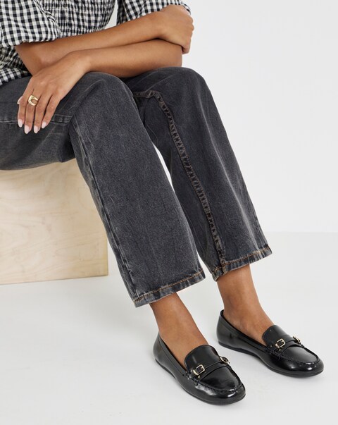 Kennedy Double Buckle Detail Loafers - Extra Wide Fit (EEE)