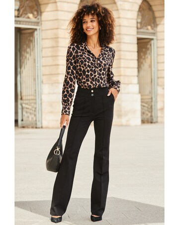 Sosandar Ponte Contour Waist Flare Trouser