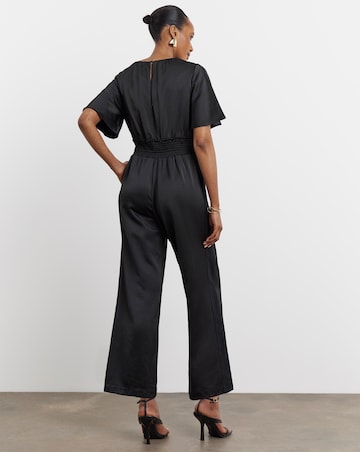 Joanna Hope Black Satin Jumpsuit