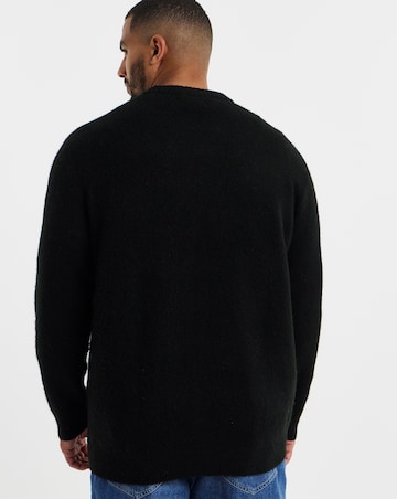 Jack & Jones Soho Ollie Crew Knit Jumper - Black