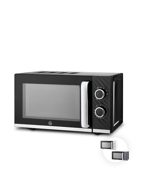 Swan Windsor Microwave Black