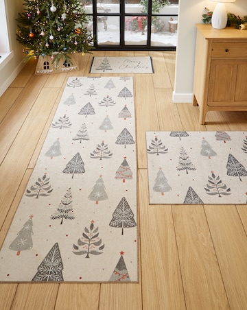 Christmas Trees Washable Doormat