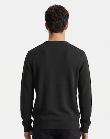 Cotton Knitted V Neck Jumper Long