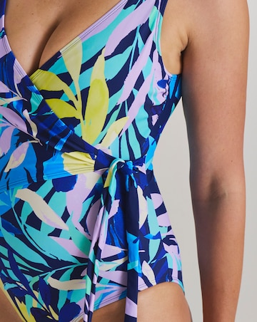 Leaf Wrap Over Swimsuit