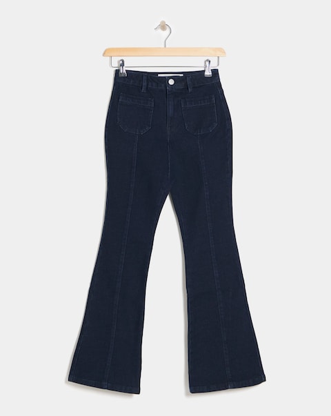 Indigo Pocket Front Bootcut Jeans