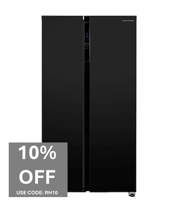 Russell Hobbs RH90AFF201B Slim American Fridge Freezer Black + Install