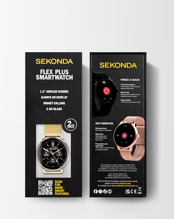 Sekonda Flex Plus Smart Watch - Gold Stainless Steel Mesh