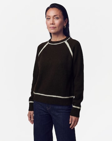 Contrast Crew Neck Knitted Jumper