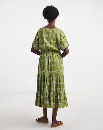 Pure Cotton Broderie Smock Dress
