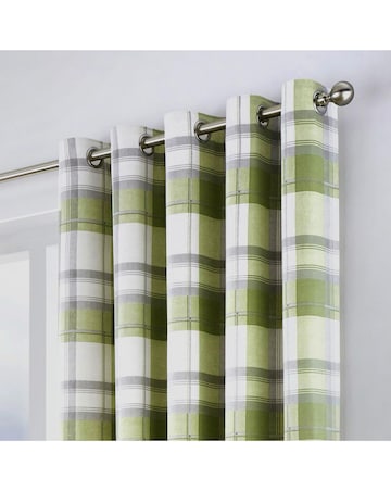 Balmoral Check Eyelet Curtains