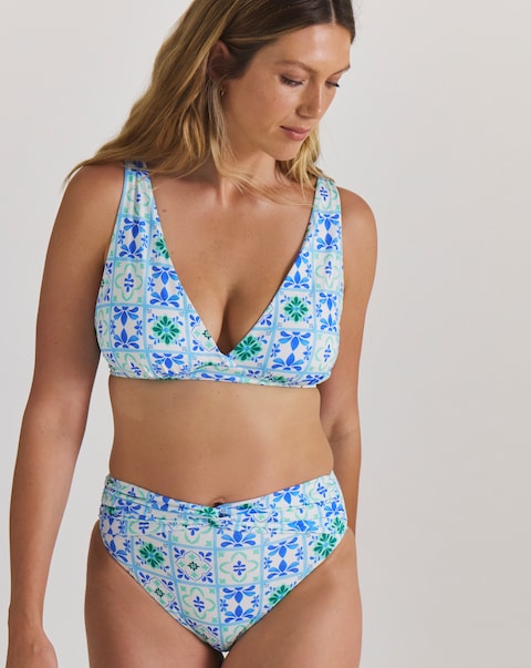 Tile Print Bikini Set
