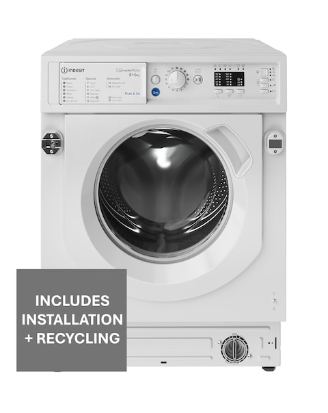 Indesit BIWDIL861485UK Integrated 8kg/6kg Washer Dryer + Installation