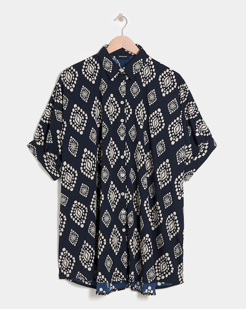 Printed Oversized Blouse
