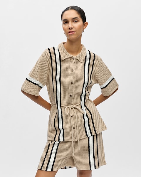 OBJECT Short Sleeve Knit Cardigan