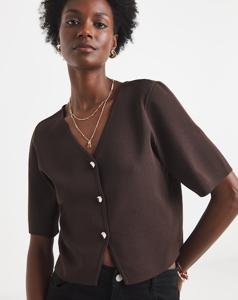 JDY Half Sleeve Button Cardigan